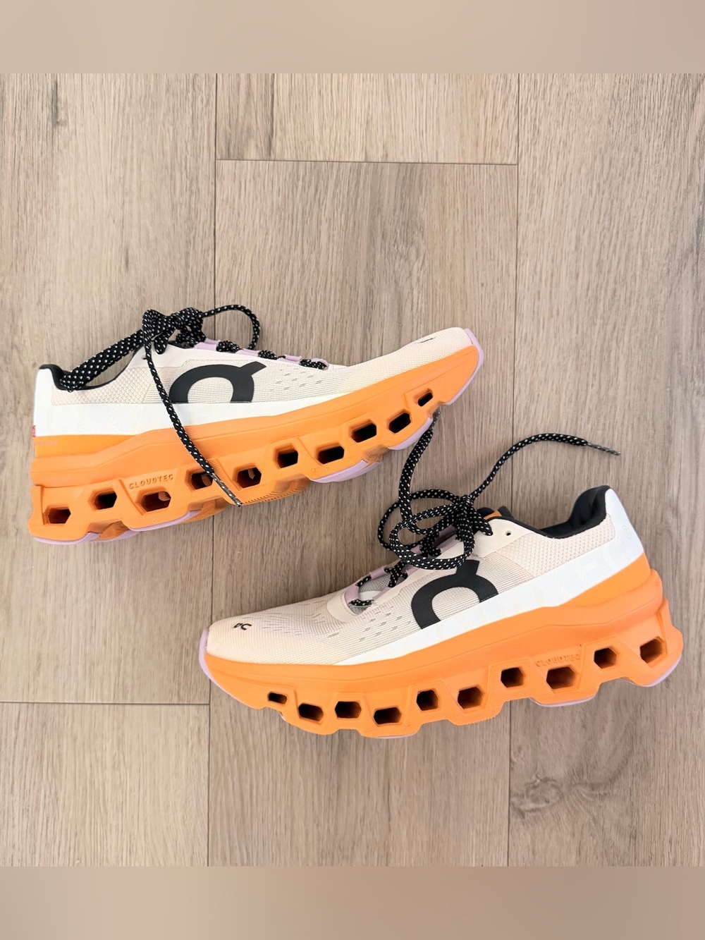 On Running CLOUDMONSTER Athletic Sneakers in Fawn/Turmeric